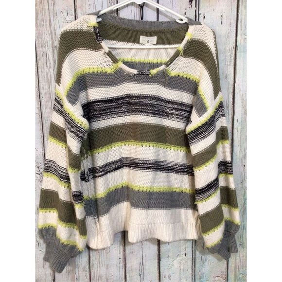 Lou & Grey Sweater Size Small Multi Color Chunky Knit 💕 - Picture 1 of 16